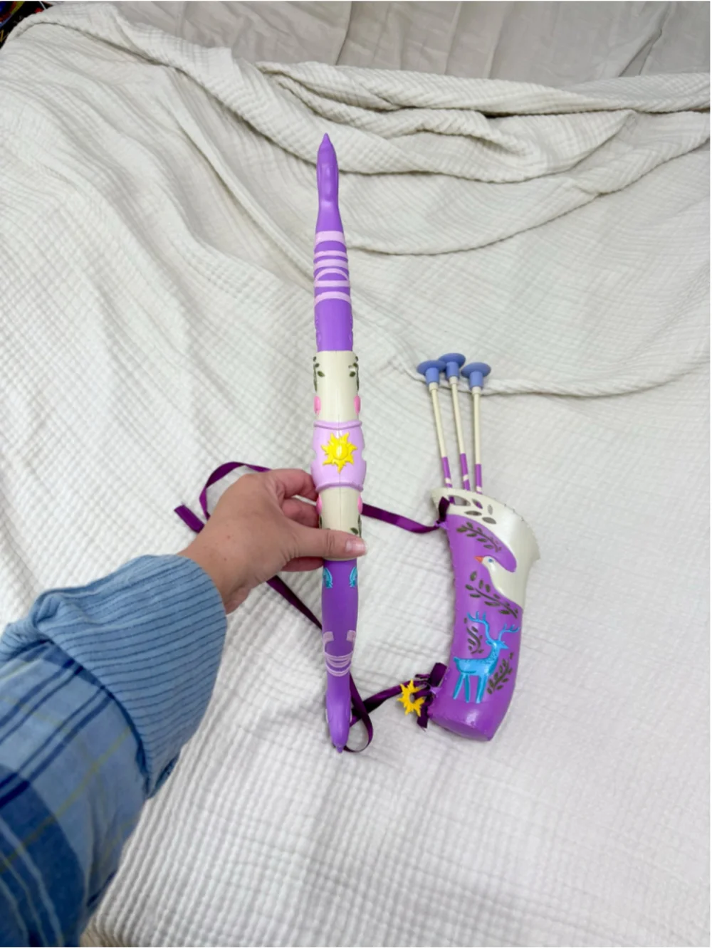 Girls Disney Tangled Rapunzel Toy Bow and Arrow Set One Size Purple White